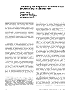 Continuing Fire Regimes in Remote Forests of Grand Canyon