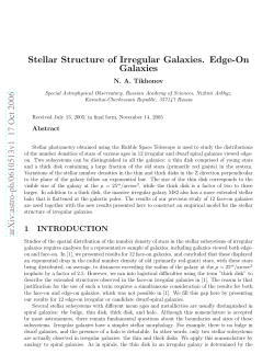 Stellar Structure of Irregular Galaxies. Edge