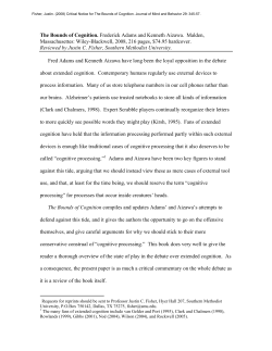 Critical Notice for The Bounds of Cognition