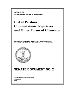 List of Pardons, Commutations, Reprieves and Other Forms of