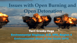 Issues with Open Burning and Open Detonation