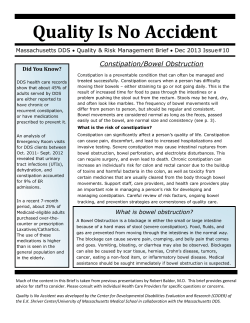 Constipation and Bowel Obstructions
