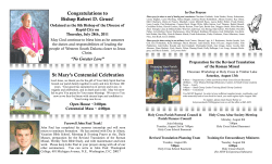 Congratulations to Bishop Robert D. Gruss! St Mary`s Centennial