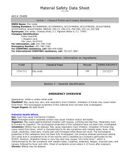 Material Safety Data Sheet