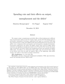 Spending cuts and their effects on output, unemployment and the