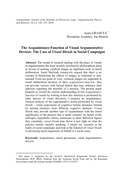 The Acquaintance-Function of Visual Argumentative Devices: The