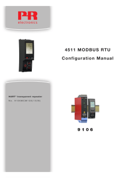 4511 MODBUS RTU Configuration Manual 9106