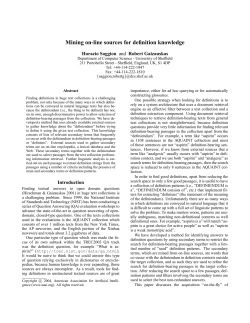 Mining on-line Sources for Definition Knowledge