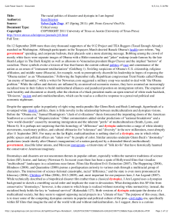 I am Legend- Race and Dystopia