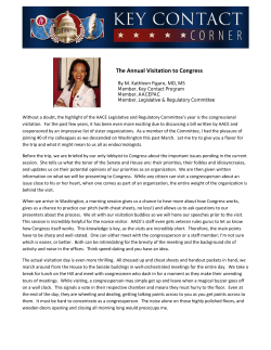 The Annual Visitation to Congress