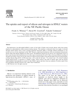 The uptake and export of silicon and nitrogen in HNLC waters of the