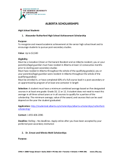 Alberta Scholarships