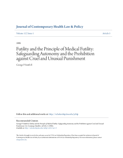 Futility and the Principle of Medical Futility