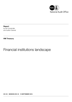 Financial Institutions landscape