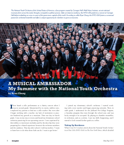 A Musical Ambassador - Johns Hopkins Center for Talented Youth