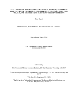 evaluations of radionuclides of uranium, thorium, and radium