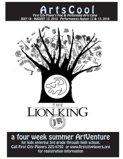 The Lion King Brochure