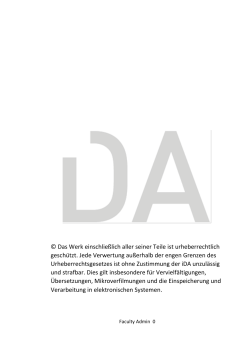 Das Werk einschließlich aller seiner Teile ist - DAAD