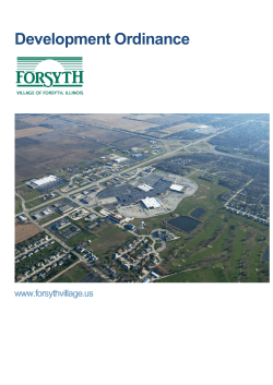 Development Ordinance - Village of Forsyth, Illinois