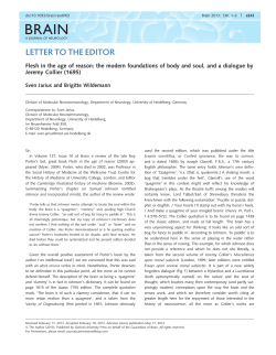 Flesh in the age of reason: the modern foundations of body and soul