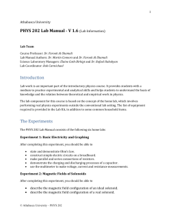 PHYS 202 Lab - Athabasca University