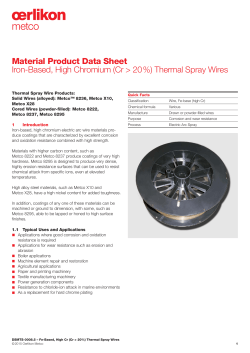 (Cr > 20 %) Thermal Spray Wires