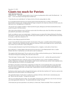 Giants too much for Patriots