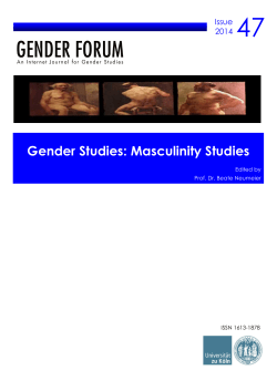 Gender Studies: Masculinity Studies