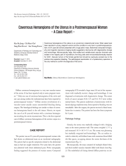 Cavernous Hemangioma of the Uterus in a Postmenopausal Woman