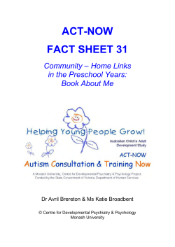 Community-Home Links in Preschool Years