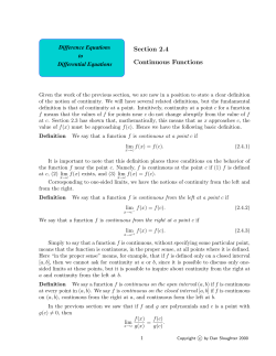 2 - Difference Equations to Differential Equations
