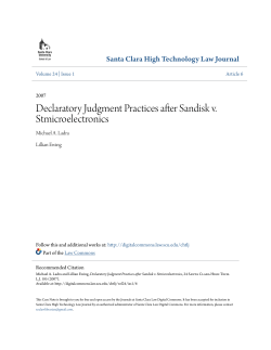 Declaratory Judgment Practices after Sandisk v. Stmicroelectronics