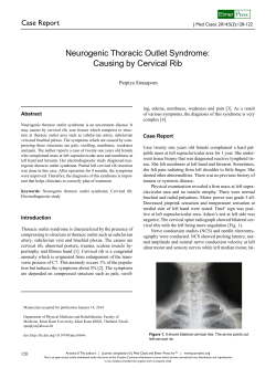 Neurogenic Thoracic Outlet Syndrome