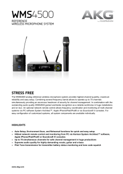 The WMS4500 analog reference wireless microphone system