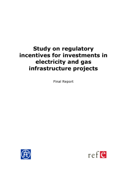 Study on regulatory incentives for investments in electricity and gas