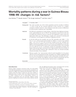 Mortality patterns during a war in Guinea-Bissau
