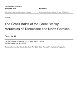 The Grass Balds of the Great Smoky Mountains