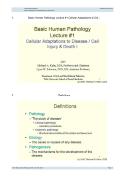 Cellular Adaptations To Disease