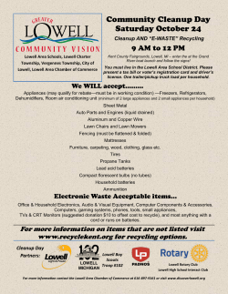 Community Cleanup Day Saturday October 24