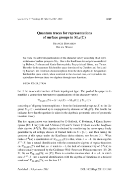 For printing - Mathematical Sciences Publishers