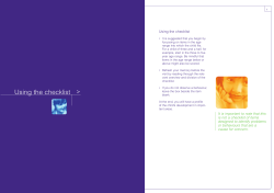 Developmental checklist for parents