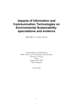 Impacts of Information and Communication Technologies
