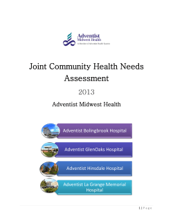 Adventist Midwest Health: 2013 Community Health Needs Assessment