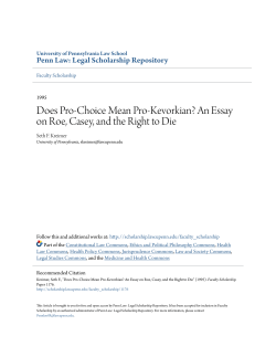 Does Pro-Choice Mean Pro-Kevorkian?