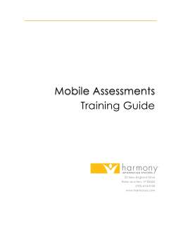 Mobile Assessments Training Guide