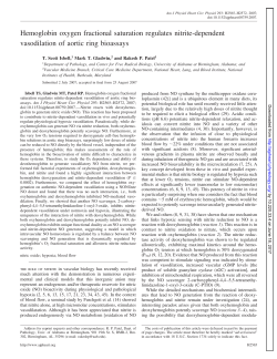Hemoglobin oxygen fractional saturation regulates nitrite