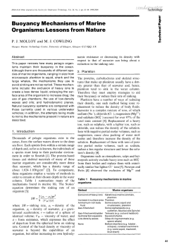 Buoyancy Mechanisms of Marine Organisms