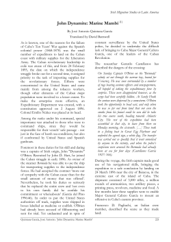 John Dynamite: Marine Mamb&iacute; - Society for Irish Latin American