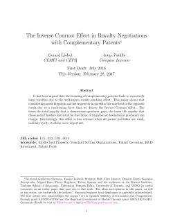 The Inverse Cournot Effect: Implications for the Royalty Stacking