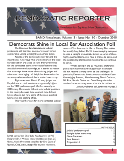 Oct 10 Dem Reporter - Bay Area New Democrats